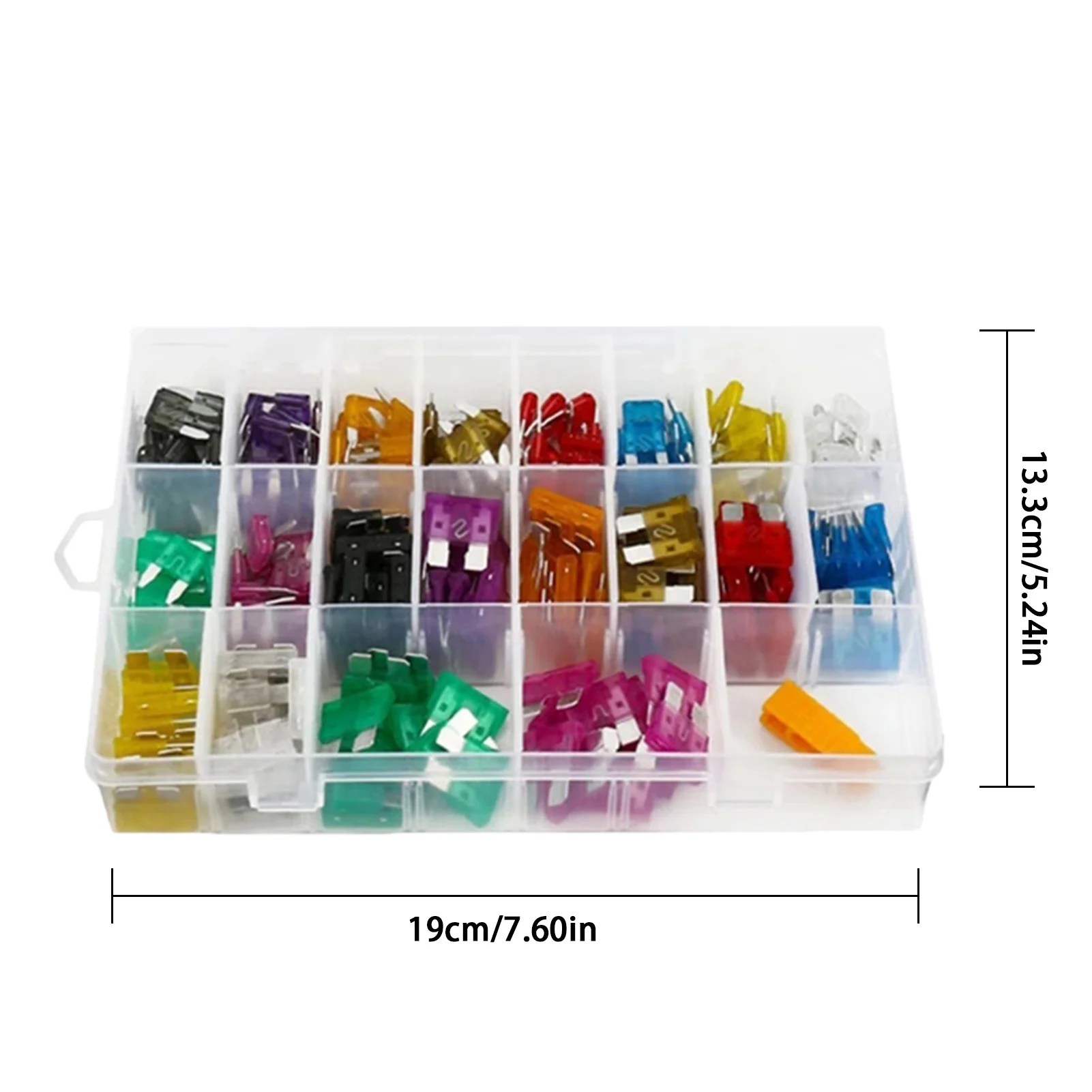 

120Pcs Profile Small Size Blade Type Car Fuse Assortment Set 2A 3A 5A 7.5A 10A 15A 25A 35A Fuse with Box Clip Auto Maintenance