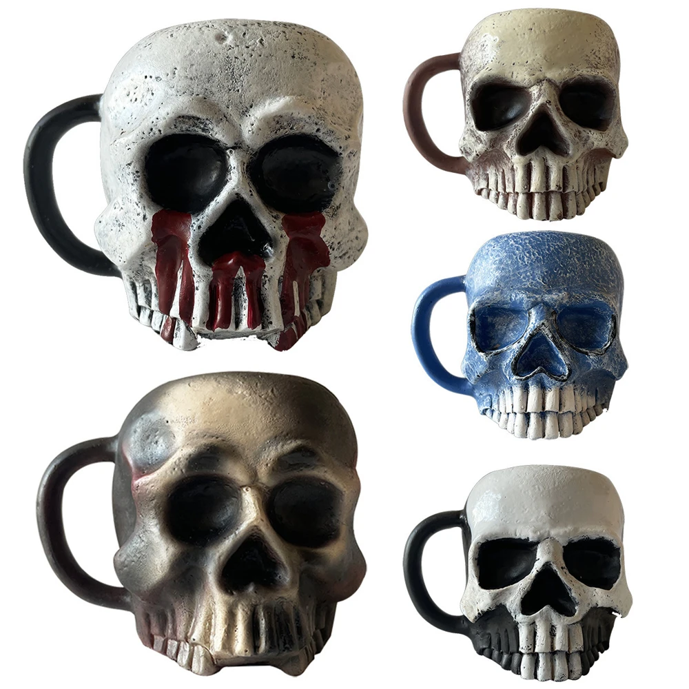 

Creative Skull Cup Decorations Halloween Atmosphere Sense Resin Crafts Desktop Living Room Home Decoration Accessories