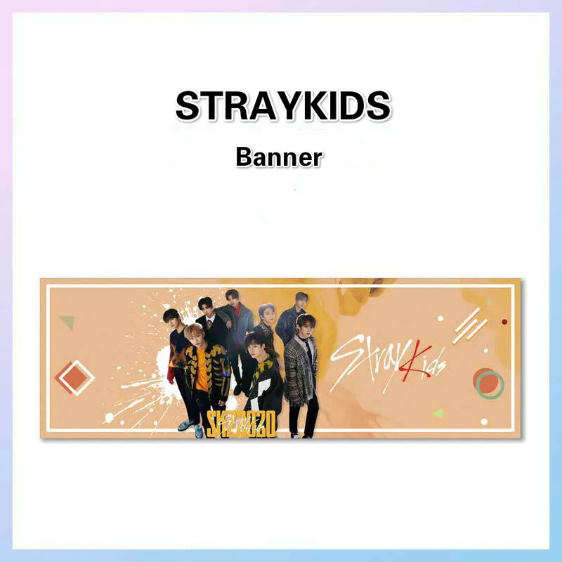 [MYKPOP]STRAYKIDS Banner удобный банер для концерта обязательный предмет 45x15 см коллекция
