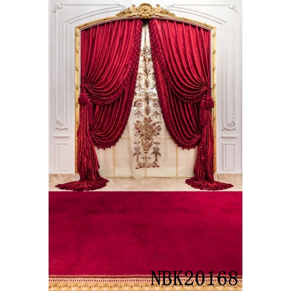 Виниловый фон для фотосъемки в фотостудии с изображением красной ковровой