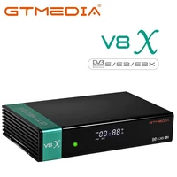 gtmedia v8x full hd 1080p dvb ss2s2x fta digital satellite receiver built in wifi support powervu biss key h 265 receptor