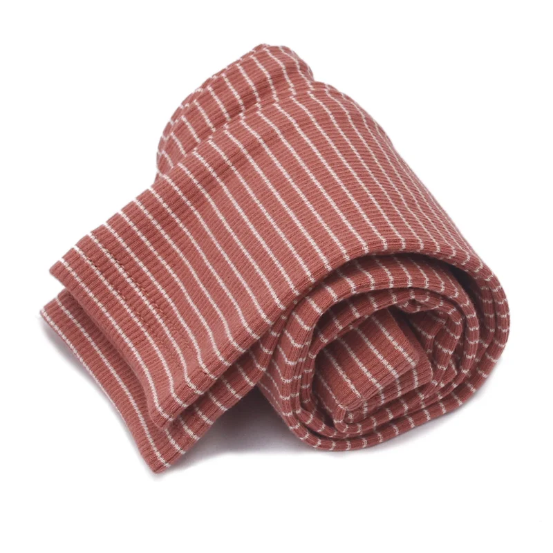 Осенние хлопковые полосатые облегающие леггинсы для девочек детские тонкие