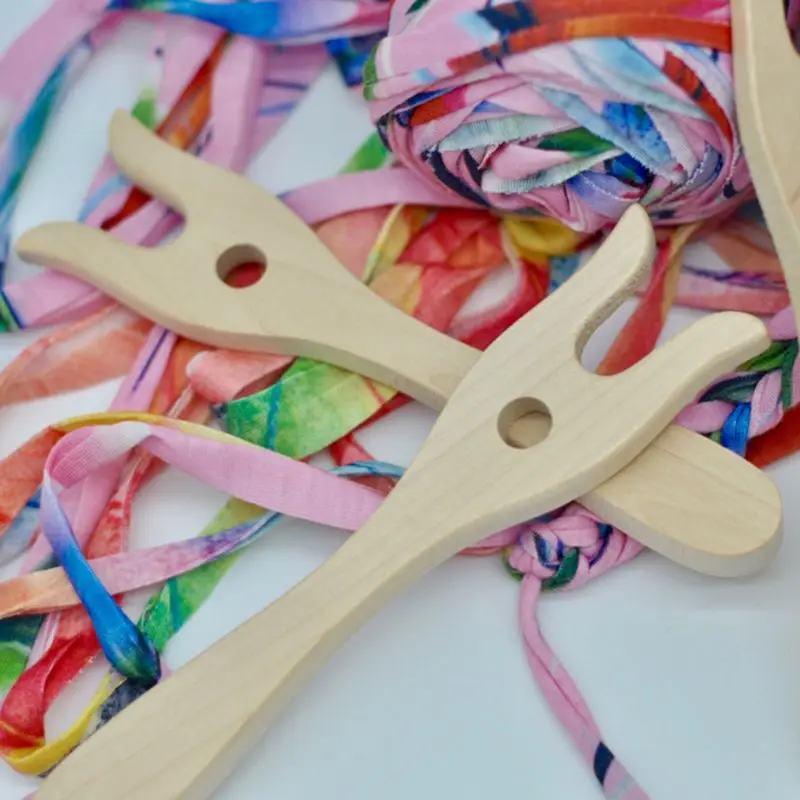 2 шт./компл. инструмент для вязания ручной работы в форме деревянной вилки ткацкий