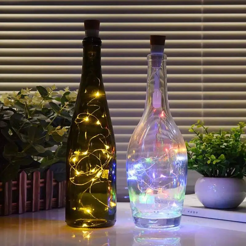 

Promotion! Led Cork Light for Wine Bottle USB Rechargeable Copper Wire String Light DIY Decor 15 Led 1.5M Warm White 3 Pcs