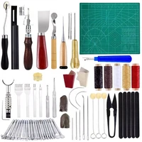lmdz practical leather tools 60 pcs complete craft sewing kit for beginnerprofessional leather crafting kit for bookbinding