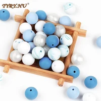 tyry hu 1000pcs silicone beads baby teething beads necklace food grade mom nursing diy jewelry baby teethers baby products