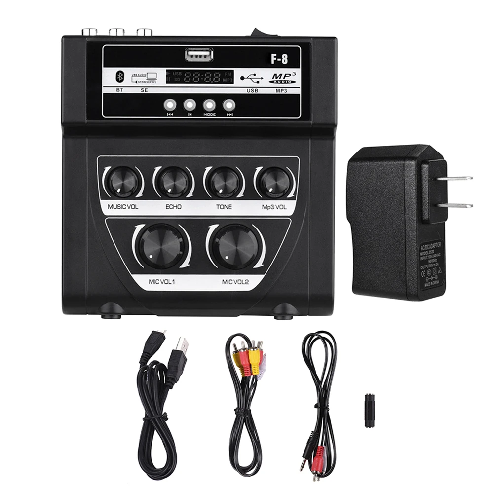 Бытовая аудиосистема миксер со встроенным стереозвуком с поддержкой BT Запись MP3