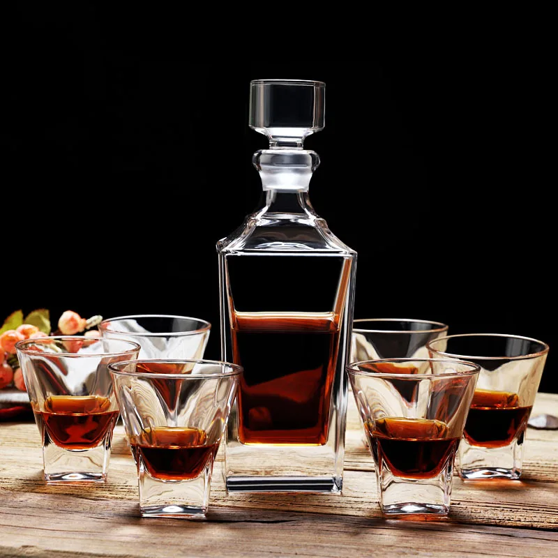 

Графин с крышкой, графин для виски, графин для вина, хрустальный стеклянный бытовой набор для вина, винная бутылка