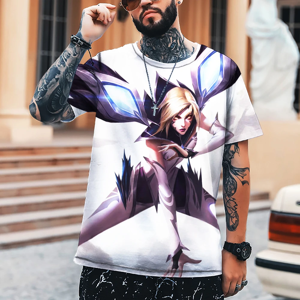 

2021 New 3D Print T-shirt Anime O-Neck Short Sleeve Shirts Lovers Couple Style Summer Casual Fashion Breathable Soft Fitted Top