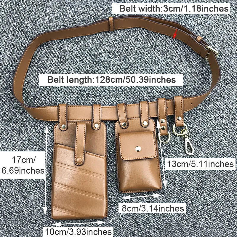 New Women Waist Bag Leather Waist Belt Bag Crossbody Chest Bags Girl Fanny Pack Small Phone Pack shoulder Strap Packs Female