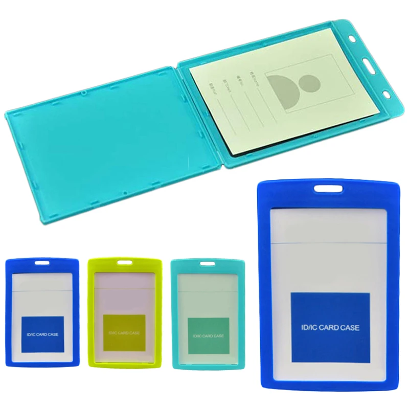 Solid Color Work Employee Name ID Card Cover Plastic Certificate Identity Badge Women Men Business Credit Holder Case | Багаж и сумки