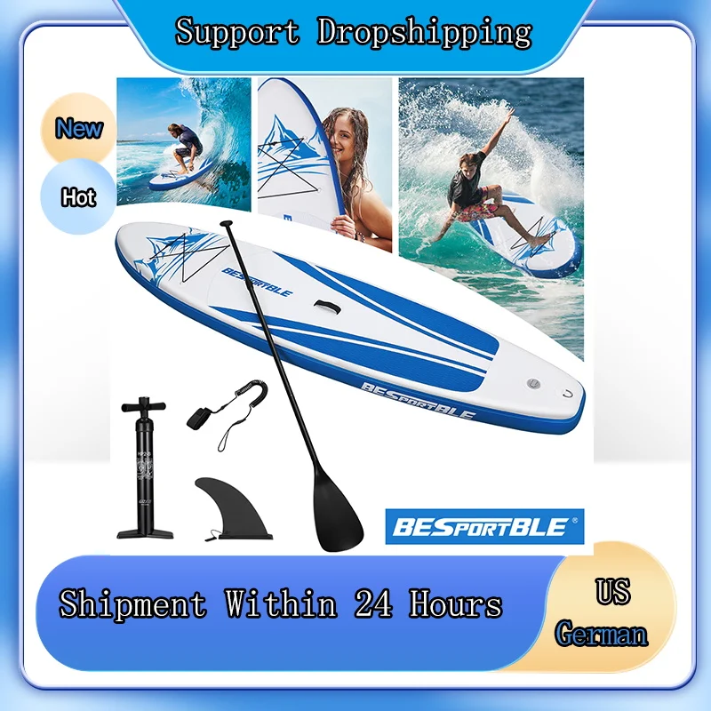 

Non-Slip Deck Leash Paddle And Pump Standing Boat Premium Inflatable Stand Up Paddle Board 6 Inches Thick With SUP Accessories