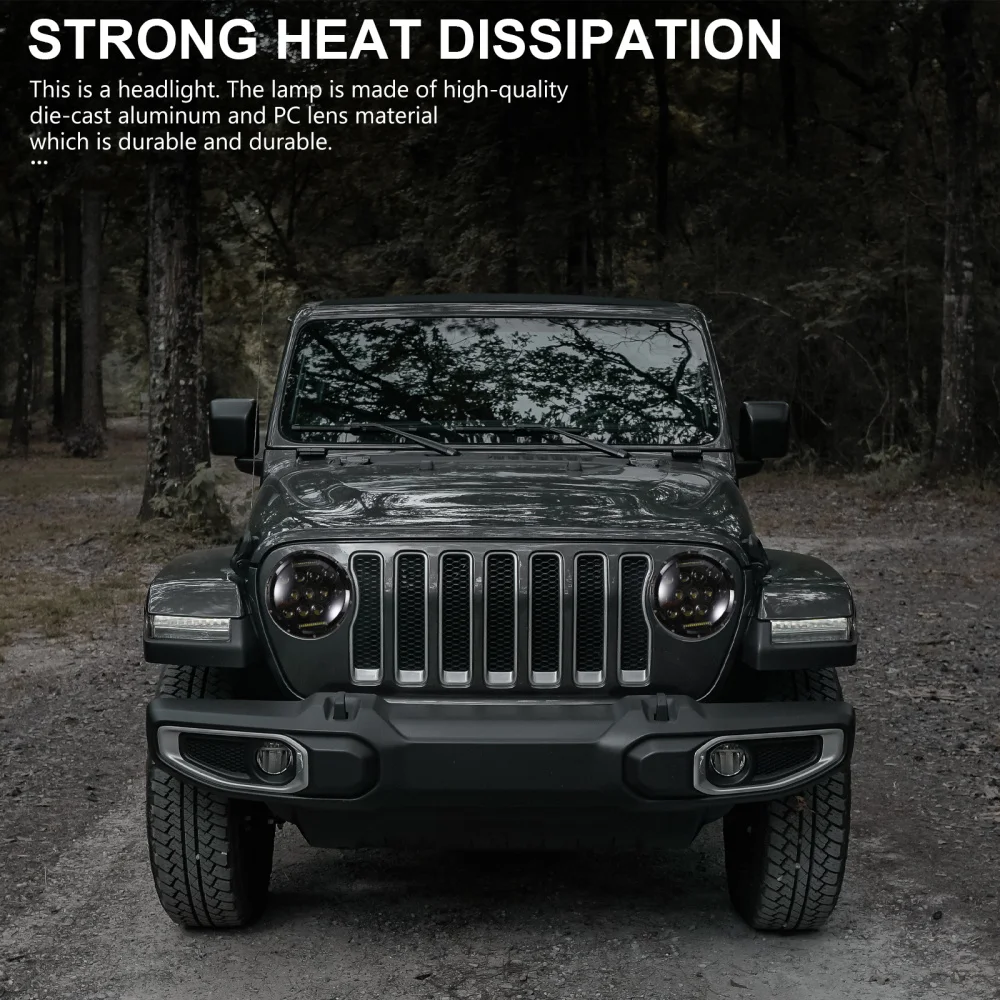 

75W Headlight Car Driving Lights Hi/Lo Beam Waterproof Headlight Accessory