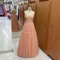 lorie elegant prom dress blush pink sweetheart tiered floor length tulle celebrity party dress for graduation vestidos de fiesta