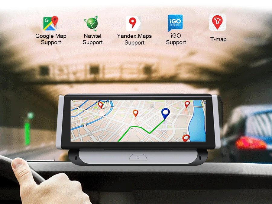 Anfilite Автомобильный видеорегистратор 4G ADAS gps навигация Full HD 1080P 7,8" Android 5,1 видеорегистратор Двойной объектив сенсорный экран Камера