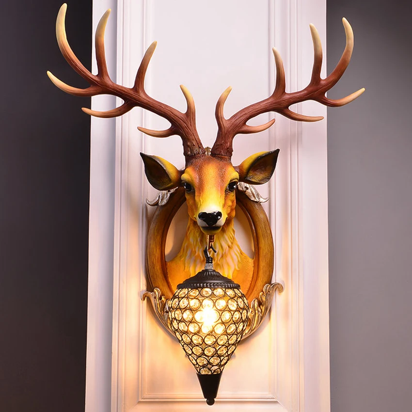 

Modern Led Antlers Wall Lamp For Home Decoration Art Living Room Wall Light Restaurant Hotel Hanging Indoor Lighting Dining Room