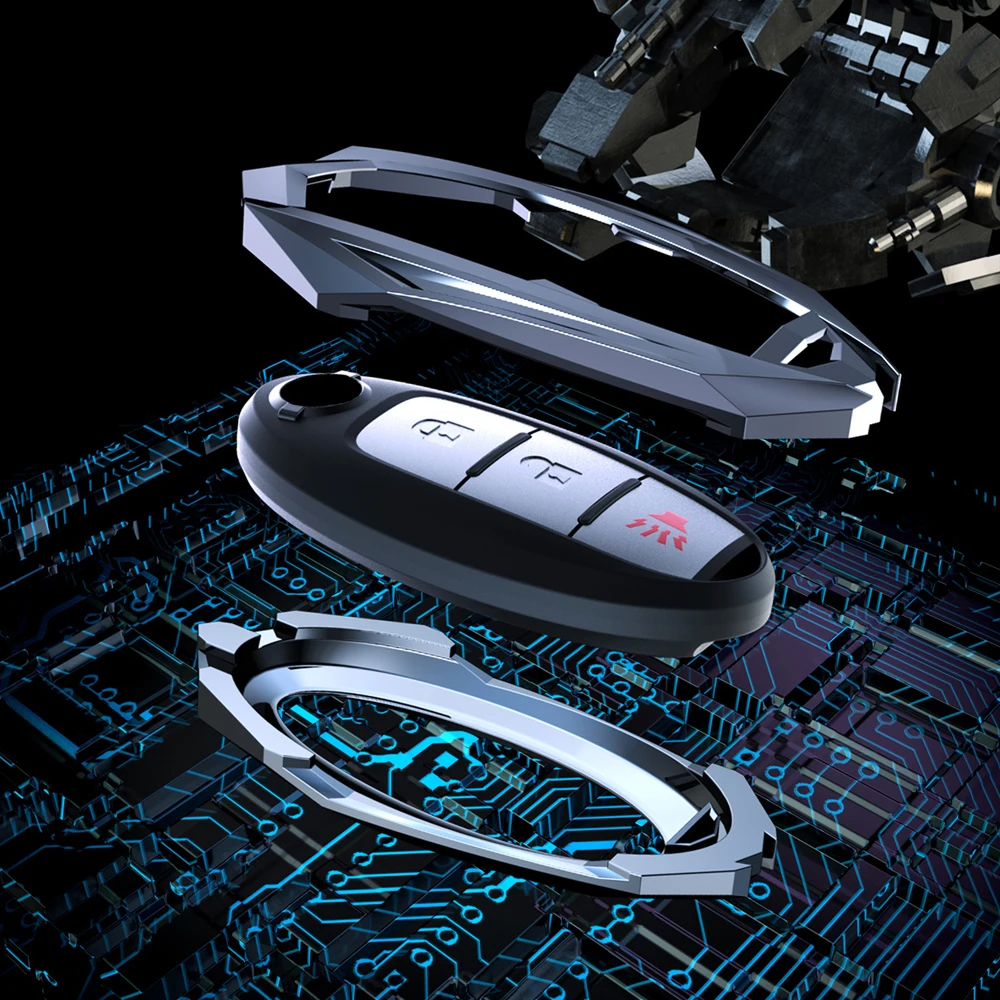 

Hot Sale Car Key Case For Nissan 350Z Almera Altima Armada Qashqai Cefiro Cube Juke Livina Remote Fob Protect Cover Keychain Bag