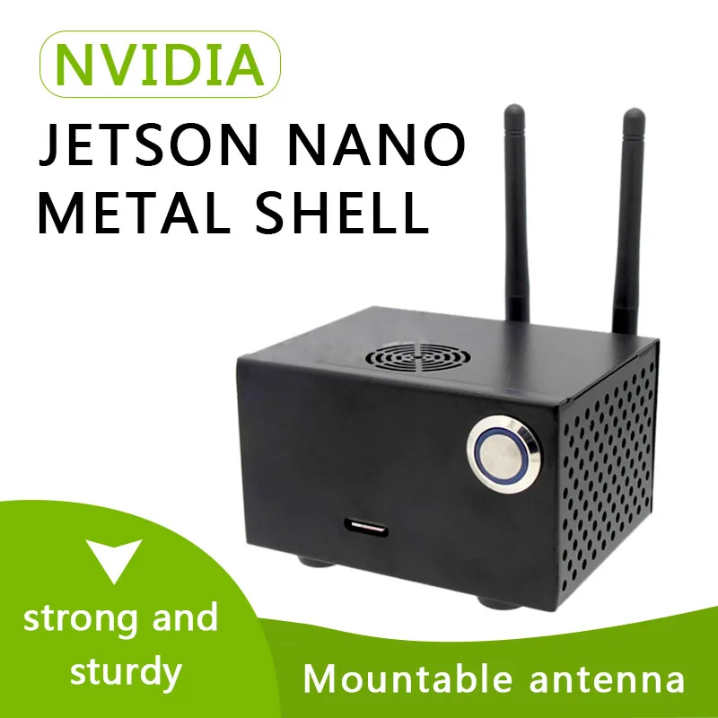 Nvidia Jetson Nano металлический корпус черный N100 с выключателем питания сброс кнопки отверстие антенны