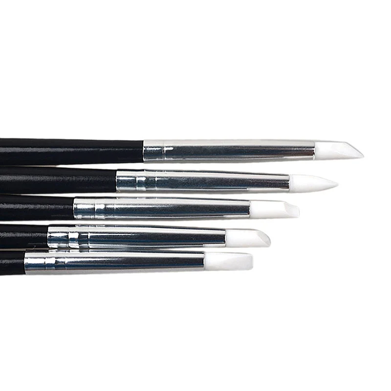 5 стилей прозрачный силиконовый набор для дизайна ногтей скульптура ручка Гель