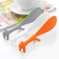 1pc cartoon squirrel shape rice ladle non stick rice scoop paddle cream sushi meal spoon kitchen supplies