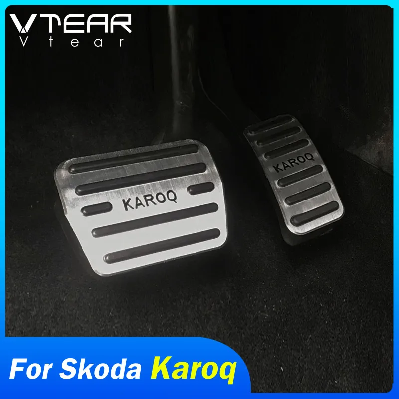 Vtear для Шкода Карок Skoda Karoq Автомобильная накладка на ножную педаль газа тормозная