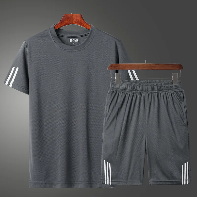 Летний спортивный костюм мужской Модный повседневный комплект Мужская одежда