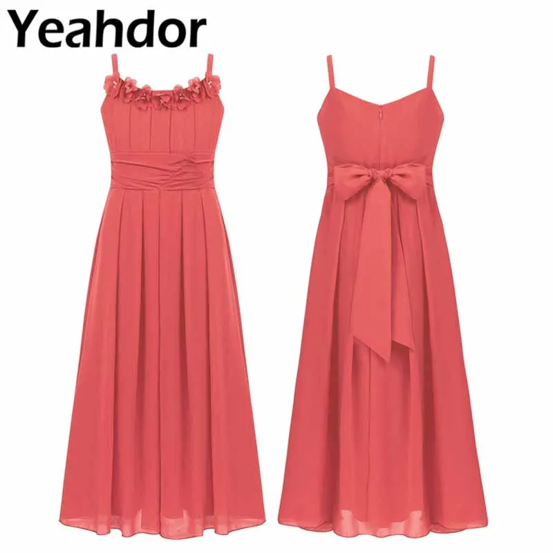 Платье подружки невесты для маленьких девочек шифоновое платье принцессы на