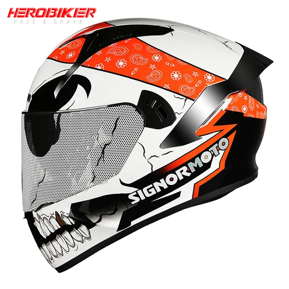 

Мотоциклетный шлем, мужской шлем для мотокросса, с двойными стеклами