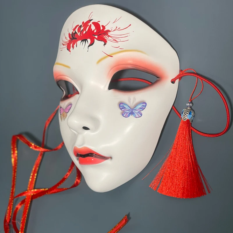 

Net celebrity adult party mask full face Chinese style hand-painted decoration Hanfu accessories Halloween props