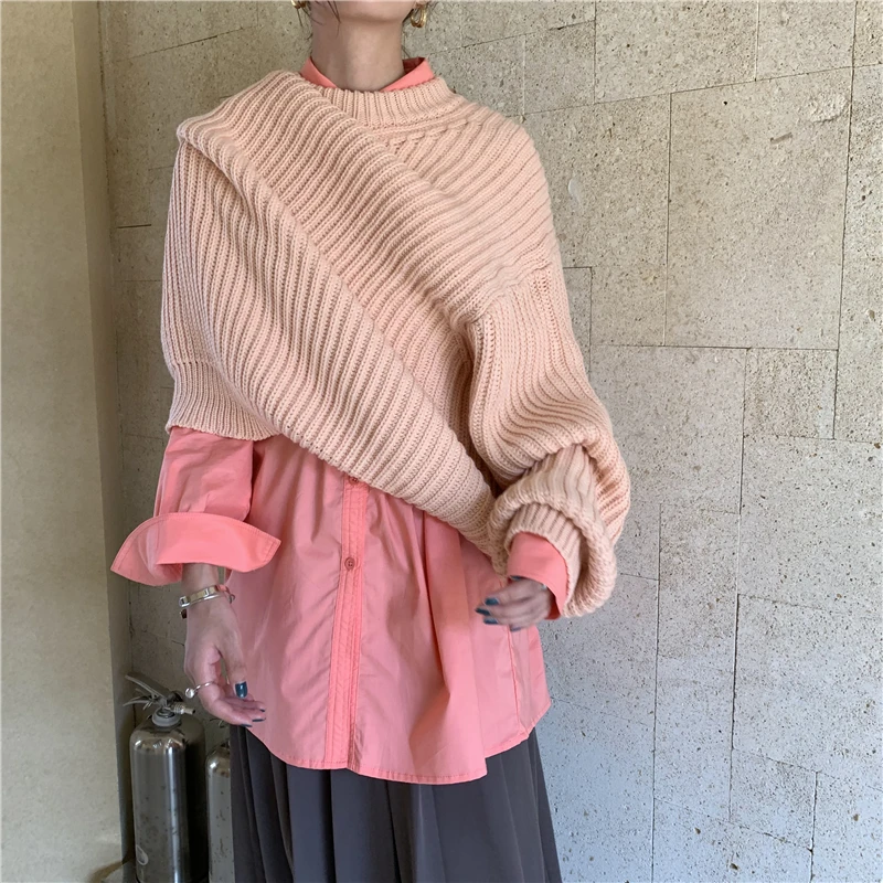 Простой свободный свитер Sleep at 11 Повседневный пуловер утепленный для ленивых