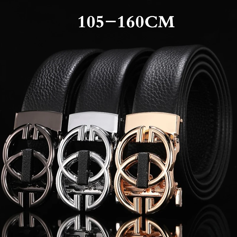 Men High Quality Genuine Leather Belt Luxury Designer Brand Belt Men Cowskin Strap For Man Automatic Buckle Business Formal Belt