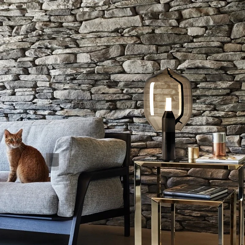 Современная креативная мраморная Жилая настольная лампа художественная