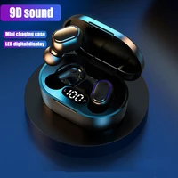 e7s led touch control earphones bluetooth headphones 5 0 wireless bass stereo waterproof earbuds with mic for all smartphones