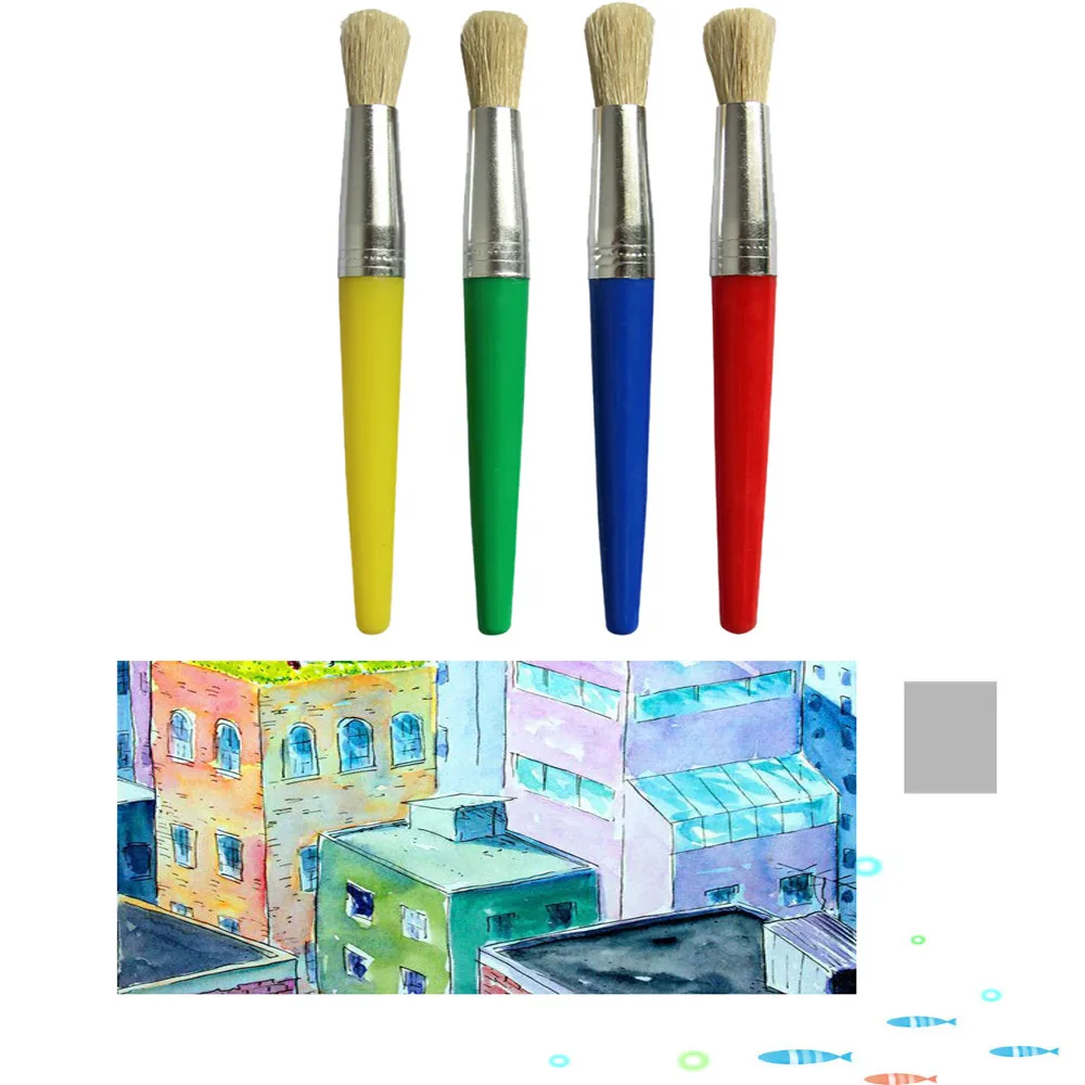 Состоящие из 4 предметов для детей в стиле граффити Diy Цвет арт Краски ing кисть