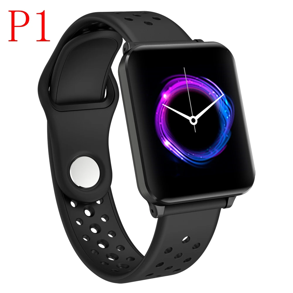 Новинка Y6 Pro, умные часы для мужчин, пульсометр, кровяное давление, кислород, фитнес-трекер, Женский умный Браслет, водонепроницаемый спортивный смарт-браслет P1 - Цвет: P1 black silica