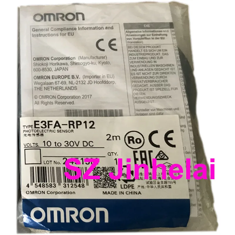 

OMRON E3FA-RP12 Authentic Original Photoelectric Switch PNP 2M 10-30VDC