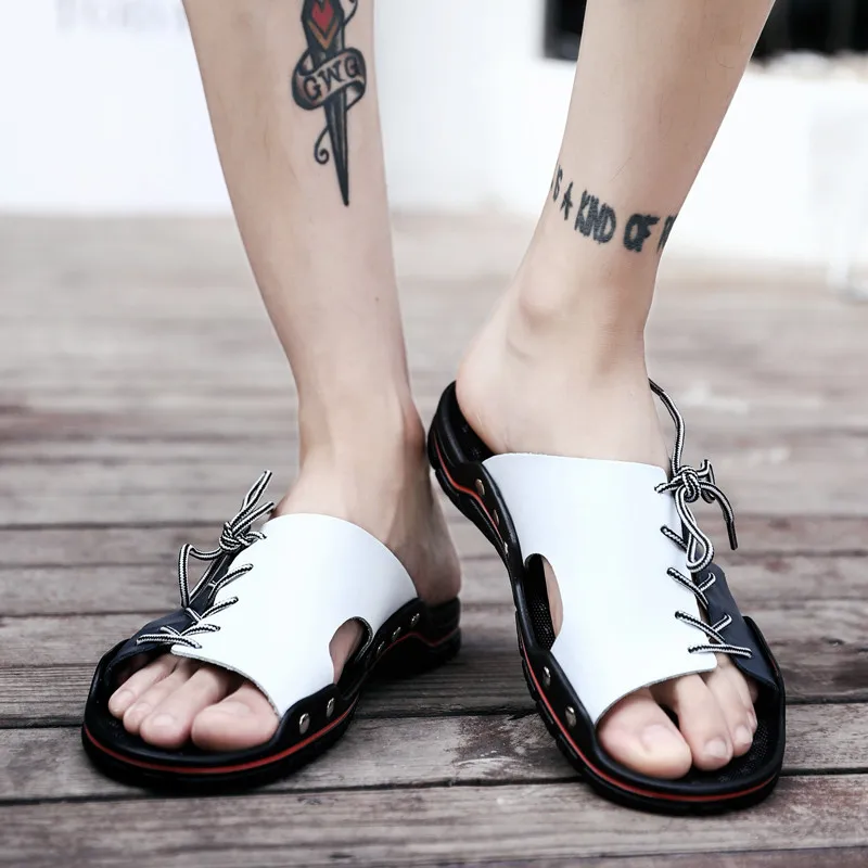 

Flat Men's Slippers Indoor Summer Shoes Designer Soft Men Wear-resistant Brand Outdoor Fashion For High Quality Mehigh