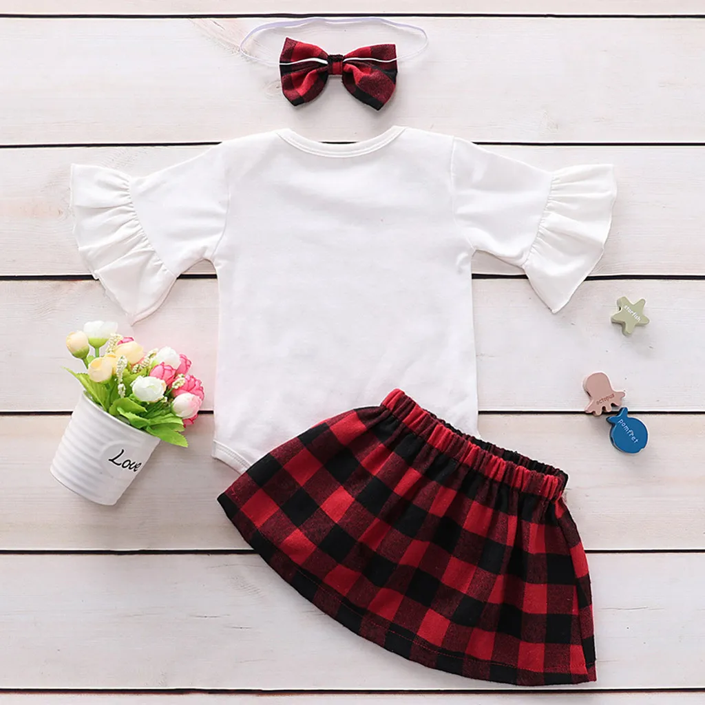 Детский комбинезон в клетку с расклешенными рукавами и юбкой|Комплекты одежды| |