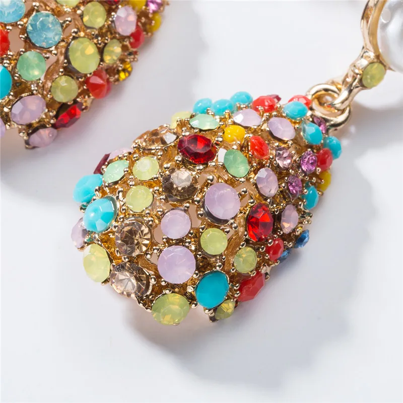 Женские акриловые серьги капельки популярные в стиле ретро карамельные цвета