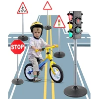 5pcs1pcs creative mini traffic light toy height adjustable kids toy educational sound flashing traffic light model for home