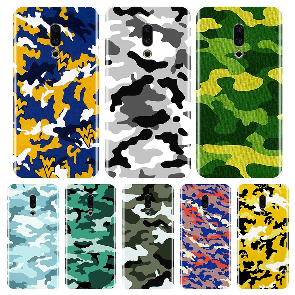 

Soft Back Cover For Meizu 15 Lite 16 Plus 16th 16x Phone Case Silicone Camouflage Military Camo For Meizu Pro 6 7 Plus U10 U20