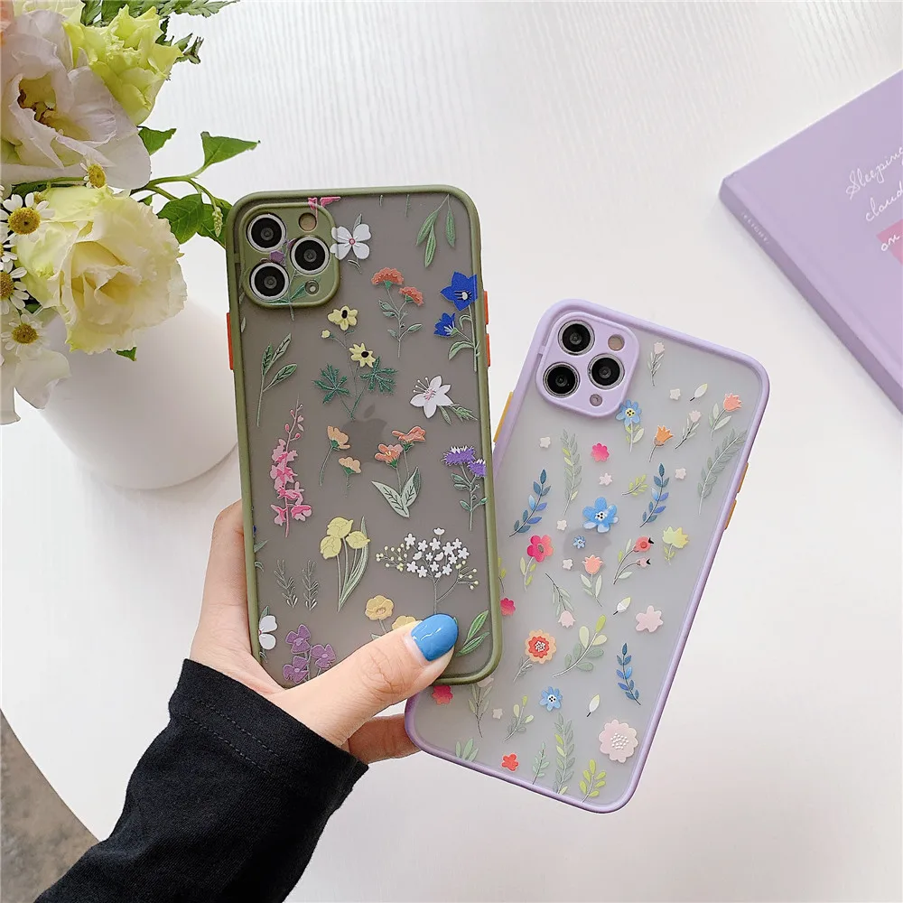 ORYKSZ Роскошный чехол для телефона с милыми цветами iphone 11 Pro Max 7 8 plus X XR XS SE милый