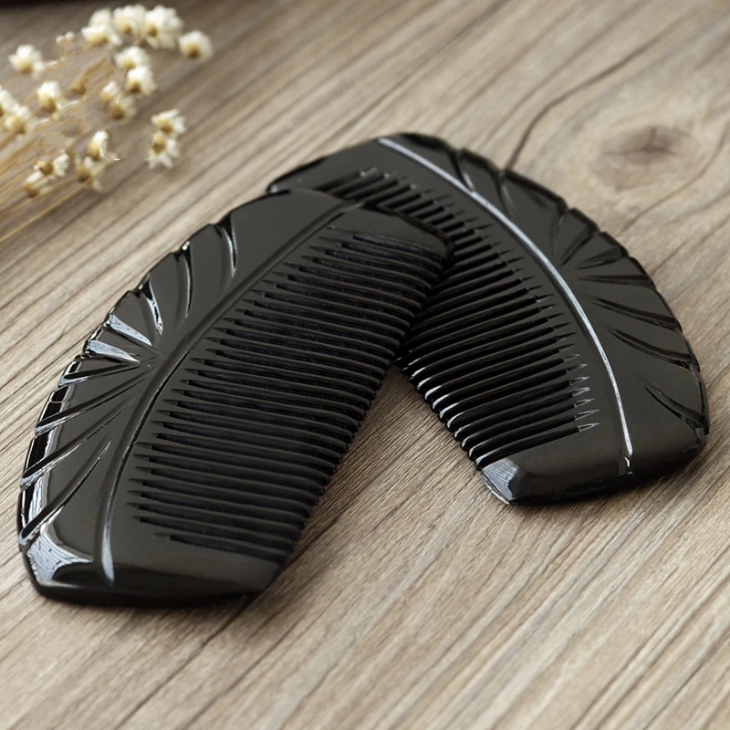 

1PC 5 Styles Natural Handmade Horn Comb Healthy Hair Comb full-horn Horn Comb Portable Bag Massage Hair Comb multi-size G0425