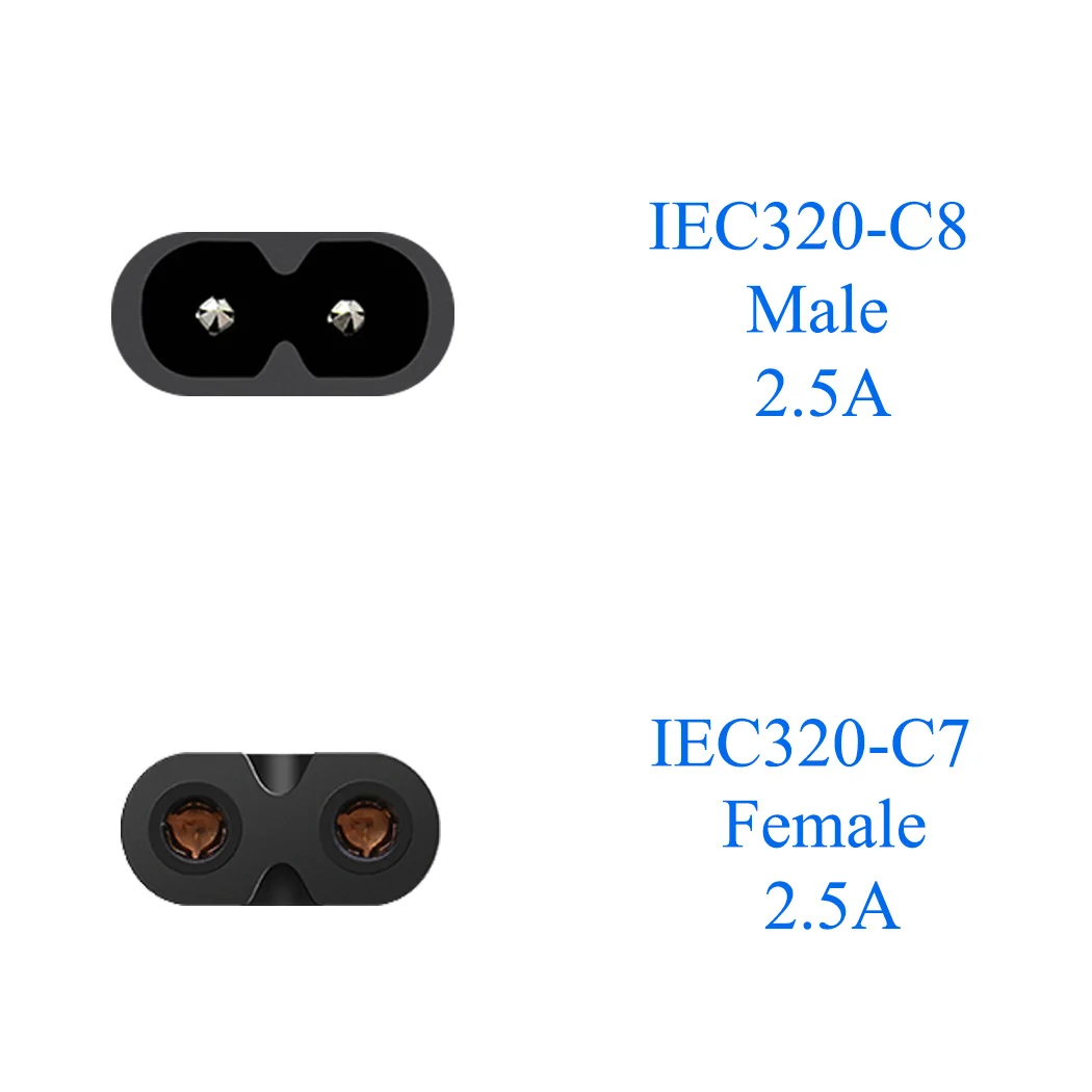 Кабель питания переменного тока IEC320 C8-2 шт. Y-образный разделительный кабель c8 с 2