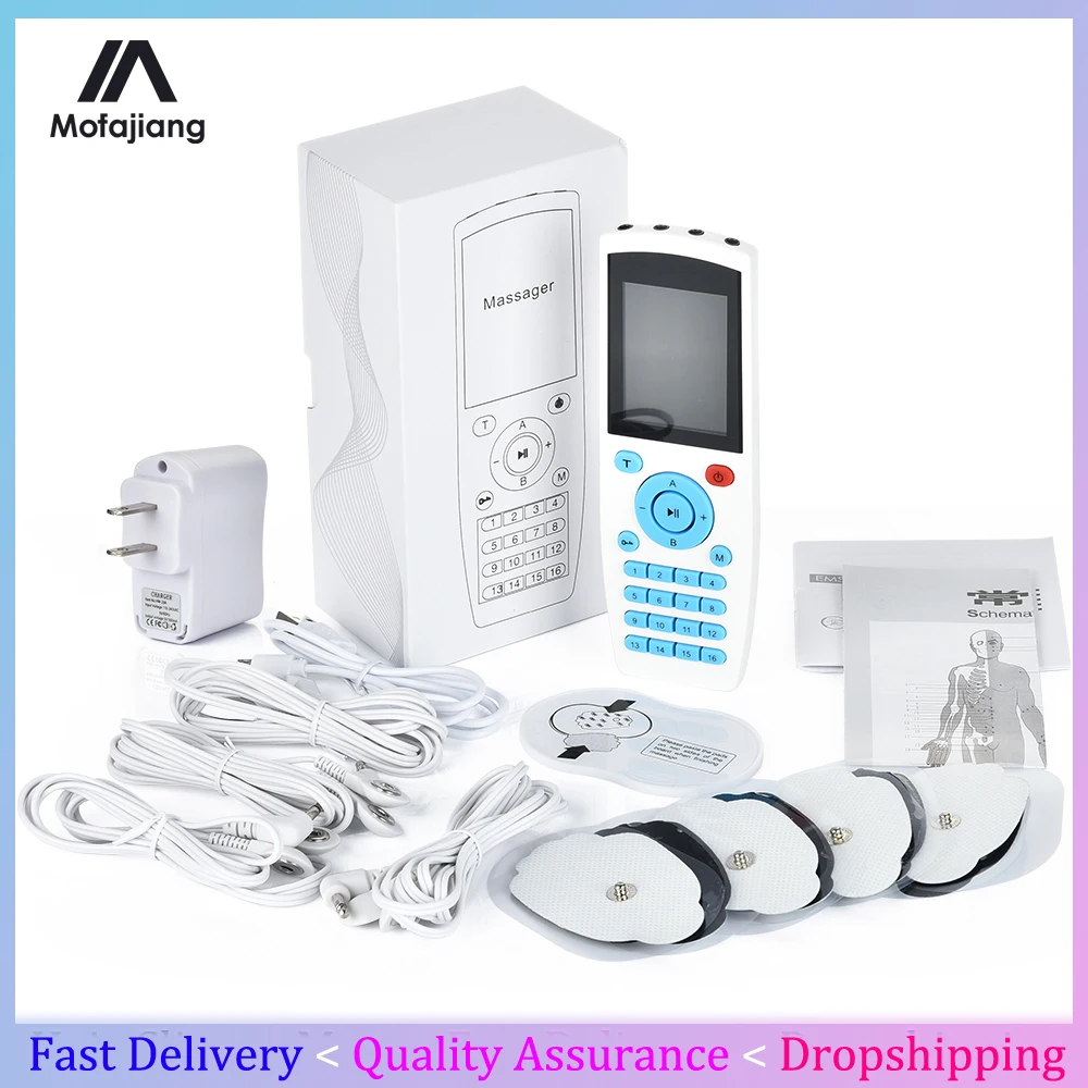 16 режимов десятки EMS Массажер для физиотерапии шеи плеч тела Electroestimulador мышечный