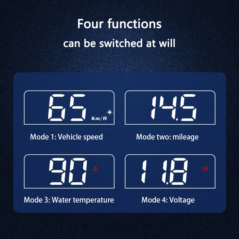 

1PCS OBD HUD Head-up Display Car SCar-Styling Overspeed Warning Windshield Projector Alarm System Universal Auto