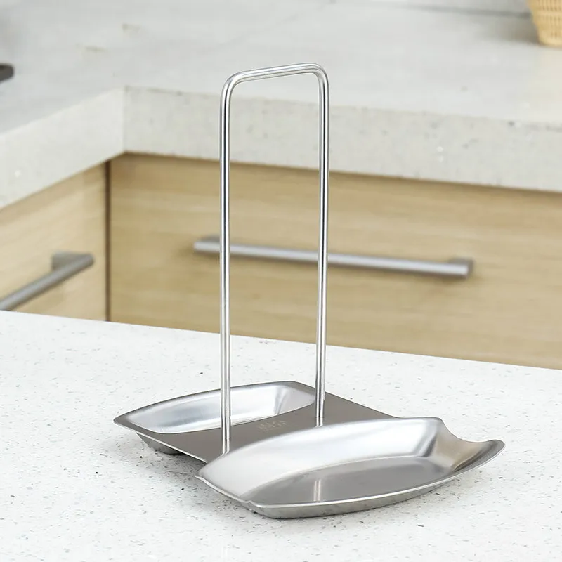 

304 stainless steel multi-function kitchen racks pot lid rack scoop spoon storage rack and water tray LU4197