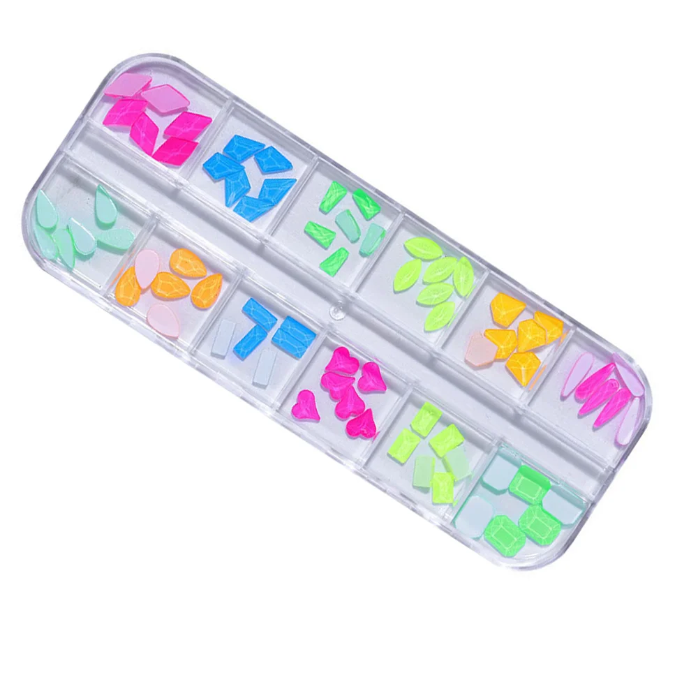 1 коробка смешанный кристалл AB стразы для дизайна ногтей с плоской задней