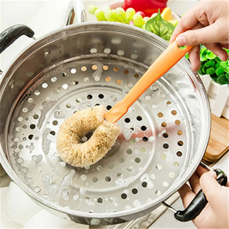 Щетка из 1866 льняных волокон щетка для удаления масляной кастрюли с длинной