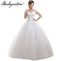 bealegantom vintage ivory white ball gown wedding dresses beaded bridal gowns long robe de mariage wd1305